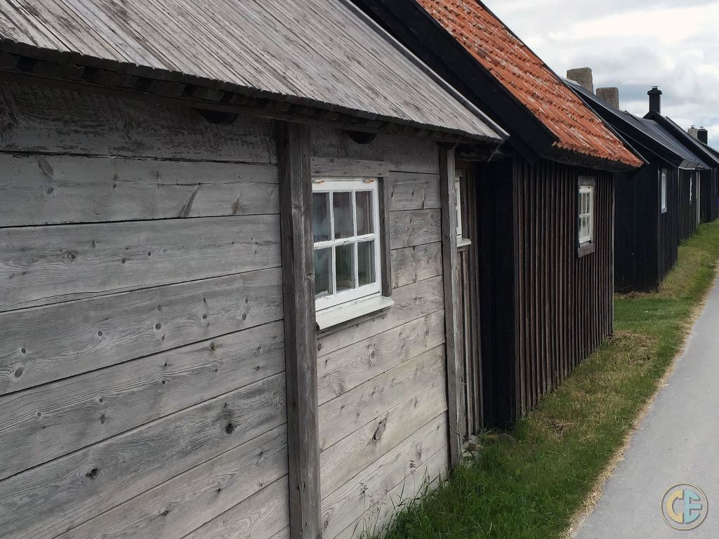 Little Fisherman Houses Of Visby Sweden